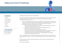 Tablet Screenshot of physiotherapie-wolfgang-hans.de